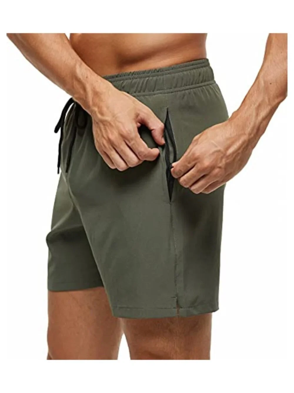 Men's Quick Dry Swim Trunks Board Shorts with Zipper Pockets and Mesh Lining
